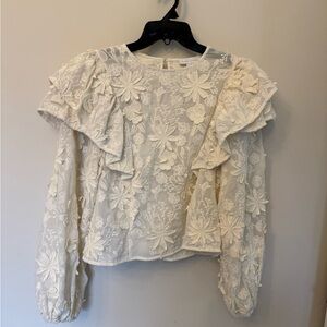 House of Harlow 1960 Cream Floral Blouse